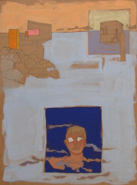 bain III - 30x40 - tempera